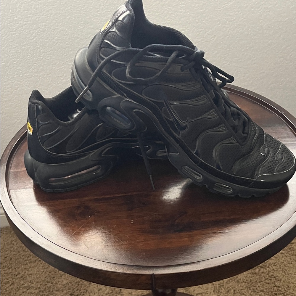 Nike Air Max Plus TN
Men’s size 9.5 
Color black 
Used